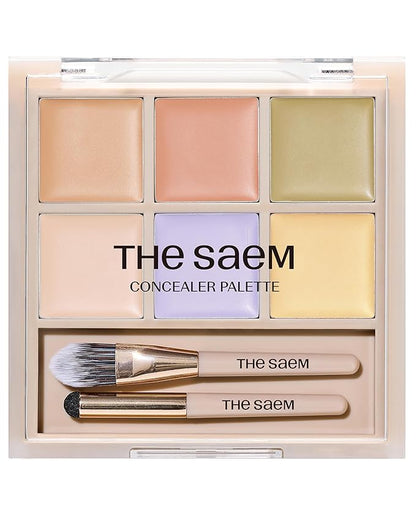 THESAEM Cover Perfection Concealer Palette 01 Cover&Correct - Multi Use 6 Colors Correcting Conceal Palette - for Dark Circles, Imperfections, Face Tone Corrector, Ideal for Fair to Light Skin
