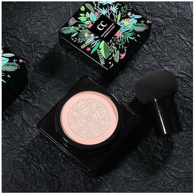 Mushroom Head Air Cushion & BB Cream CC Cream Liquid Foundation Concealer - Lasting, Moisturizing Makeup Base for Even Skin Tone - Natural Finish