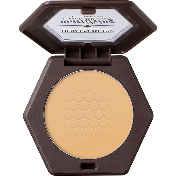 Burt’s Bees 100% Natural Origin Mattifying Powder Foundation, Sand, 0.3 Ounce, Packaging May Vary