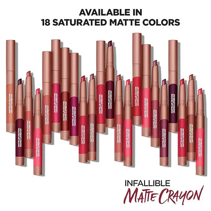 L’Oréal Paris Infallible Matte Lip Crayon, Chocolate Delight (Packaging May Vary)