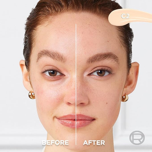 L'Oreal Paris True Match Radiant Serum Concealer, Brightening Under Eye Concealer Make Up with 1.5% Hyaluronic Acid and Caffeine, C2, 0.33 Oz