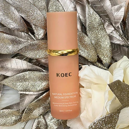 4 IN 1 Match Skin Color Changed Liquid Foundation, Full Coverage Flawless Base Nude Face Liquid Cover Concealer,Medium Spectrum,Long Wearing & Waterproof,Moisturizing with SPF 50+ Foundation