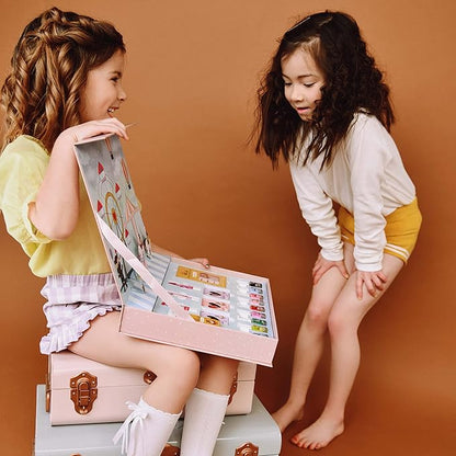 Miss Nella Pop-up beauty suitcase, Nails and Accessories Set, Perfect for children and Teens, Great for Parties and Sleepovers- Kid Friendly and Non-Toxic