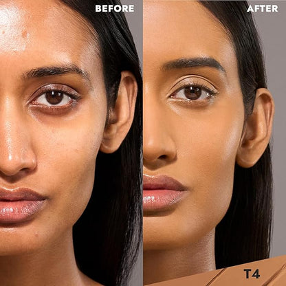 COVER FX Complete Coverage Kit: Total Cover Cream Foundation - Shade T4 + Custom Cover Blending Brush