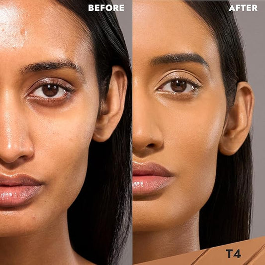 COVER FX Complete Coverage Kit: Total Cover Cream Foundation - Shade T4 + Custom Cover Blending Brush