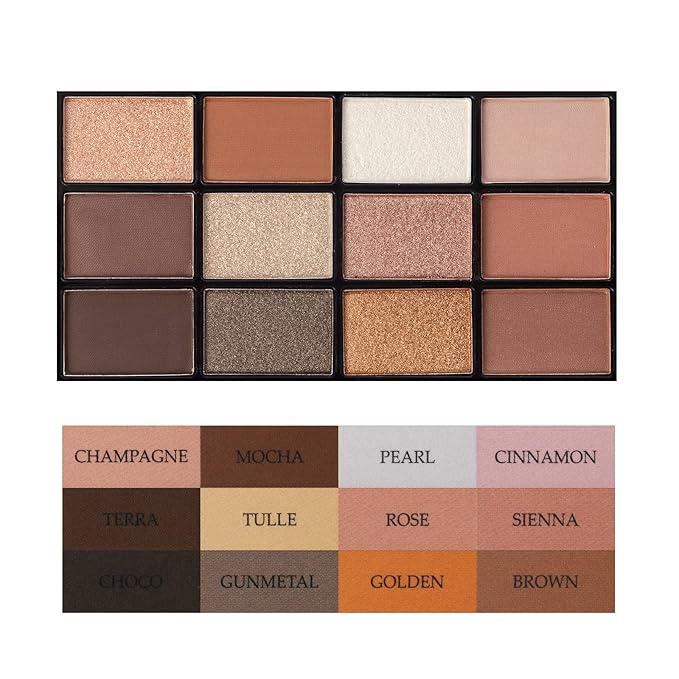 Eyeshadow Palette Makeup Kit, Highly Pigmented Waterproof Matte Shimmer with Long-Lasting Eye shadow, 12 Colors Natural Nude Makeup Palettes Travel Friendly Size