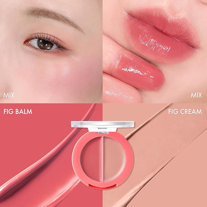 Amuse SEOUL Lips and Cheeks Healthy Balm 05 FIG BALM | Moisturizing, Glossy, Creamy Texture, Lightweight, Dewy Finish, Natural-looking Color, K Beauty Makeup, Vegan (1.5g / 0.05 oz)