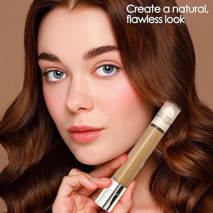Boobeen Dual Ended Liquid Concealer Stick for Women, Natural Eye Concealer for Dark Circles，Long Lasting Foundation With Full Coverage Makeup