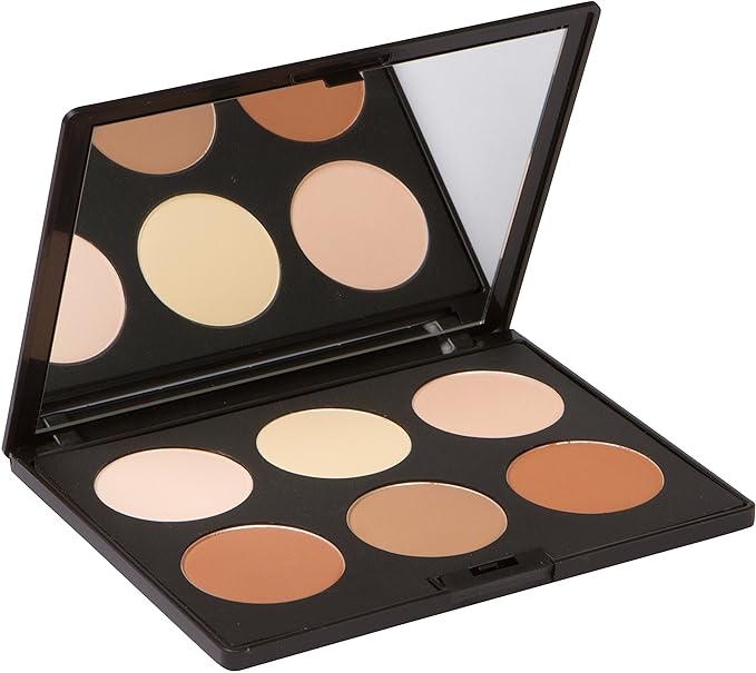 Elizabeth Mott Bronzer Contour Palette with Highlighting Powder – 6 Blendable Shades for Natural Glow – Long-Lasting, Lightweight, Cruelty-Free & Paraben-Free Makeup Contouring Kit for All Skin Tones