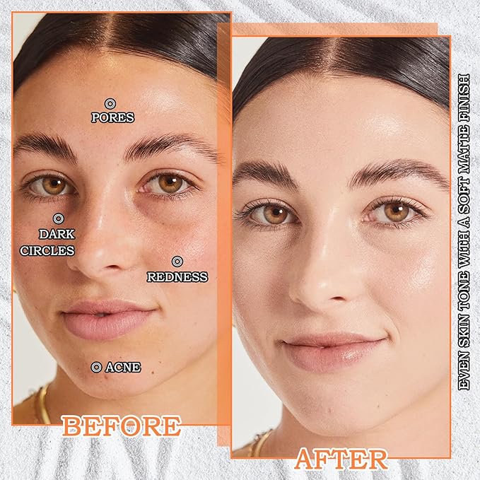 Liquid Foundation Makeup,Oil Control Concealer Long Lasting Silky Full Coverage Foundation Cream with brush,Waterproof Lightweight Face Makeup Foundation for Women