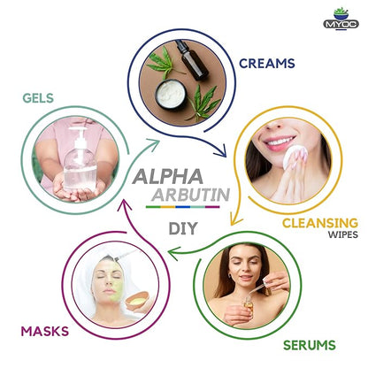 Alpha arbutin Powder-30gm 100% Pure Cosmetic Grade Raw Material with no adulterants for DIY and Skincare Industrial use- Skin Serums & Toners/Manage Dark Spots, Promotes Clean & Clear Skin