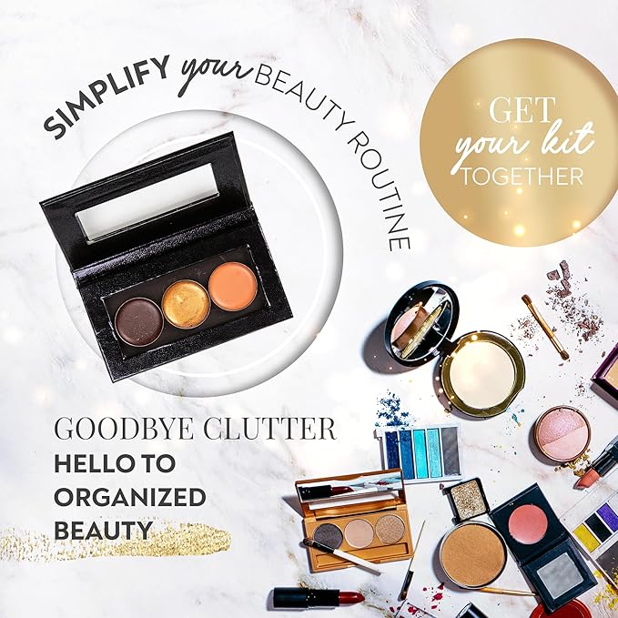 Empty Magnetic Makeup Palette with Clear Window (Black, Mini)