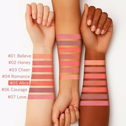FV Liquid Blush, Long Lasting Buildable Cream Cheek Tint with High-Pigment Color, Weightless Blendable Formula for Natural Dewy Finish (Alice)