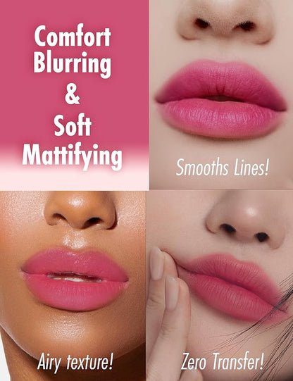 Peach C Blurry Filter 05 Analog Rosy Korean Lip Stain Marker | Matte Korean Lip Tint Long Lasting w/Soft Blur Finish| Comfortably Light & Long Lasting Lip Tint |Smooth Lip tint Stain 0.21 Fl Oz