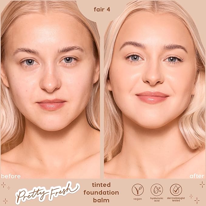 ColourPop Pretty Fresh Tinted Foundation Stick - Balm to Cream Foundation with Light to Medium Coverage - Infused with Hydrating Hyaluronic Acid, Peptides & Niacinamide - Fair 4 (0.29 oz)
