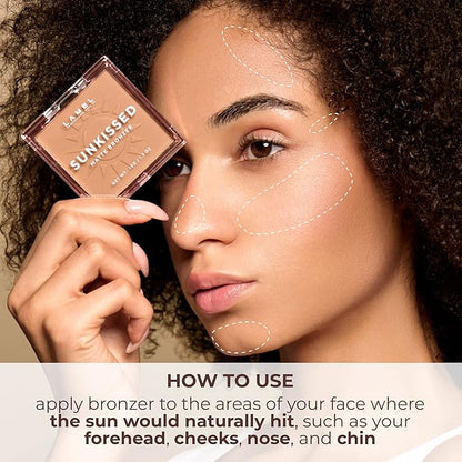 Sunkissed Matte Bronzer Face Powder - Non-Shimmer, Long Lasting, Non-Greasy Bronzing Organic Makeup Formula - Matte Finish - Natural Tan Skin - N. 401-0.35oz.