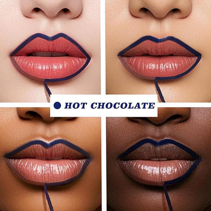 Lip Liner Stain, Long Lasting Peel Off Lip Stain, Waterproof & Transfer-Proof Matte Lip Tattoo, Easy to Use & Natural Finish (Hot Chocolate)