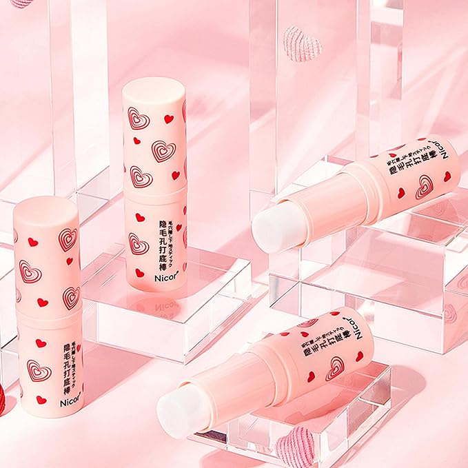 Invisible Pore Stick - Pore Eraser Waterproof Face Primer Makeup Base Oil-control Smooth Fine Lines Isolation Makeup Primer Pore Invisible Cream (1 Pack) White