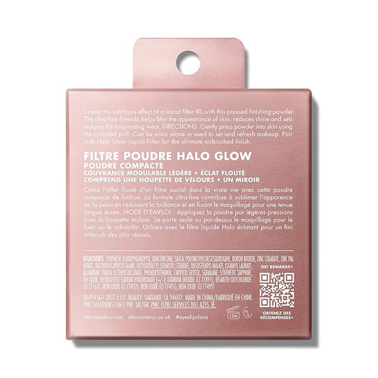 e.l.f. Halo Glow Powder Filter, Ultra-fine Finishing Powder, Smooths The Look of Pores & Fine Lines, Creates A Soft-Focus Glow, Vegan & Cruelty-Free, Light Neutral