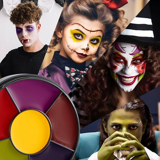 Spooktacular Creations Halloween Makeup Palette 6 Colors, Face Paint Bruise Wheel Stage for Adult Zombie Skeleton Cosplay Costume, SFX Special Effect, Theme Party, 0.35 oz