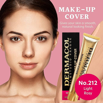 Dermacol - Full Coverage Foundation, Liquid Makeup Matte Foundation with SPF 30, Waterproof Foundation for Oily Skin, Acne, & Under Eye Bags, Long-Lasting Makeup Products, 30g, Shade 212