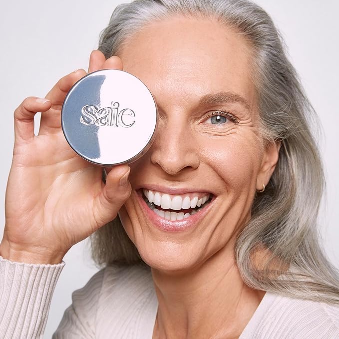 Saie Airset Radiant Loose Setting Powder - Weightless Face Powder to Set, Smooth + Diffuse Face Makeup - Formulated with Hydrating Squalane - Translucent (0.14 oz)