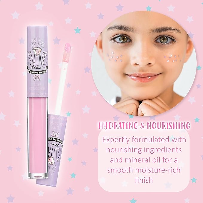 Expressions 14pc Lip Gloss for Girls - Glossy Lip Gloss Tubes | Non Toxic Lip Gloss Set - Unicorn Princess Birthday Party Favors Kids Makeup