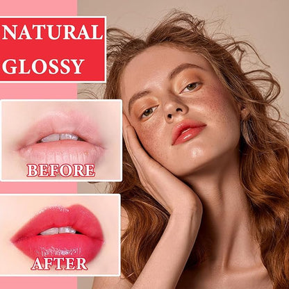 4Pcs Lip Tint Stain Set,Lip Stain Long Lasting Mini Liquid Lipstick,Non-sticky,Lightweight,Matte Velvet Lip & Cheek Tint,Moisturizing Waterproof Matte Finish Lip Makeup