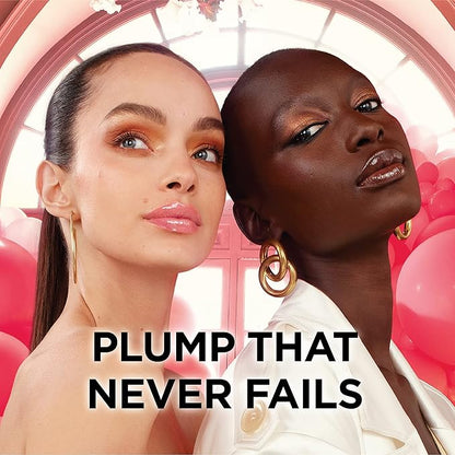 L'Oreal Paris Infallible Pro Gloss Plump Lip Gloss with Hyaluronic Acid, Long Lasting Plumping Shine, Lips Look Instantly Fuller and More Plump, Sunlit Shimmer, 0.21 fl. oz.