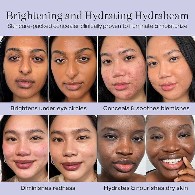 Saie Hydrabeam Under Eye Brightener - Sheer + Hydrating Eye Brightener with Cucumber Extract - Instantly Illuminates Skin for a Radiant Finish - Shade 0.5 (0.2 oz)