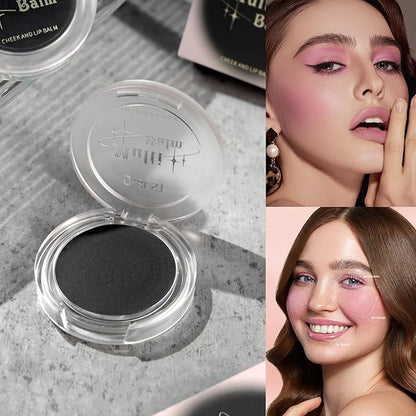 Multi-Use Cosmetics Black Color Changing Black to Pink Blush - Lip and Cheek Balm Tint, Hydrating, Long-lasting, Natural Glow, Multi-Use for All Skin Tones, Beeswax and Mineral Oil Infused
