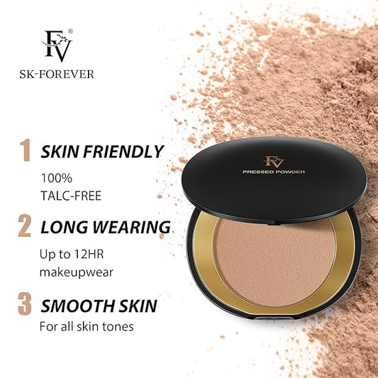 FV Matte Pressed Face Powder - Oil-Control & Long-Lasting Medium Coverage for Oily, Dry & Normal Skin, 0.28 Oz, Natural Beige