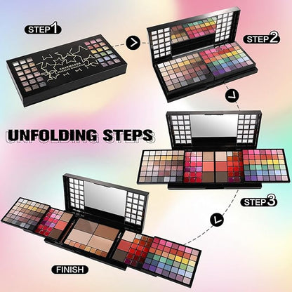 All in One Makeup Kit, Makeup Kit for Women Full Kit, Make Up Valentine's Gift Set for Teen Girls- Eyeshadow Palette,Lip Gloss,Concealer,Highlighter,Blush,Eyeliner,Brow Powder & Contour