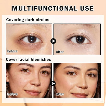 Under Eye Concealer for Dark Circles Color Correcting,Pro Concealer Full Coverage Tattoo Cover up Makeup,Under Eye Brightener,Long-lasting Corrector de Ojeras (02 Honey Kissed)