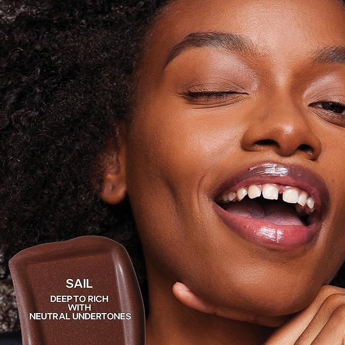 Saie Dew Bronze - Hydrating Liquid Bronzer Stick For a Sun Kissed Glow - Liquid Contour Stick Infused with Nourishing Skin Care Ingredients - Sculpted Face Makeup Essential - Sail (0.4 oz)