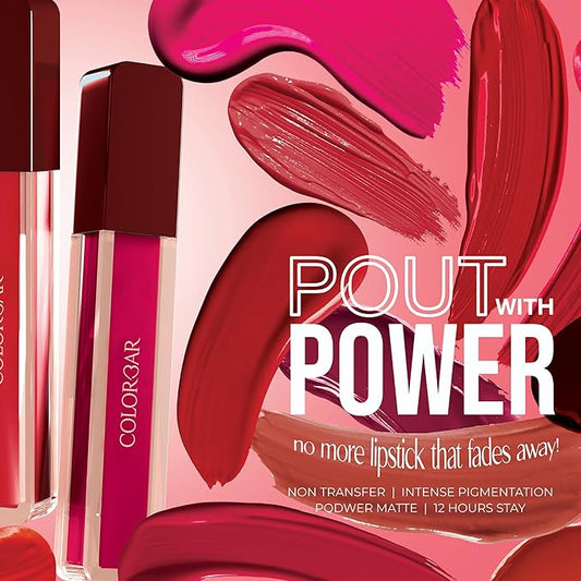 Powerkiss Vegan Matte Lipcolor - Hydrating Matte Lipstick - Talc-Free and Highly Pigmented Liquid Lipstick - 003 Hot Fire - 0.16 oz