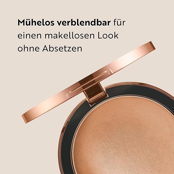 M. Asam MAGIC FINISH Satin Compact Powder Beige (8 g) - pressed powder for perfect hold, matting & perfecting, prolongs the hold of make-up, with hyaluronic acid & vitamin E, vegan