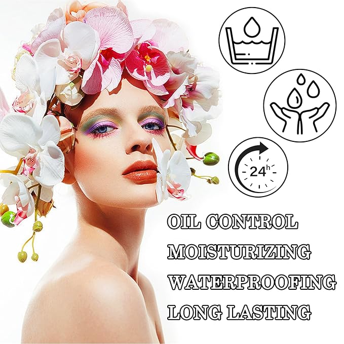 2PCS Full Coverage Concealer Foundation Set,Moisturizing BB Cream,Long Lasting Hydrating Lightweight CC Cream with Makeup Brush,Oil Control Face Moisturizer SPF 50 PA++++ Sunscreen（E）
