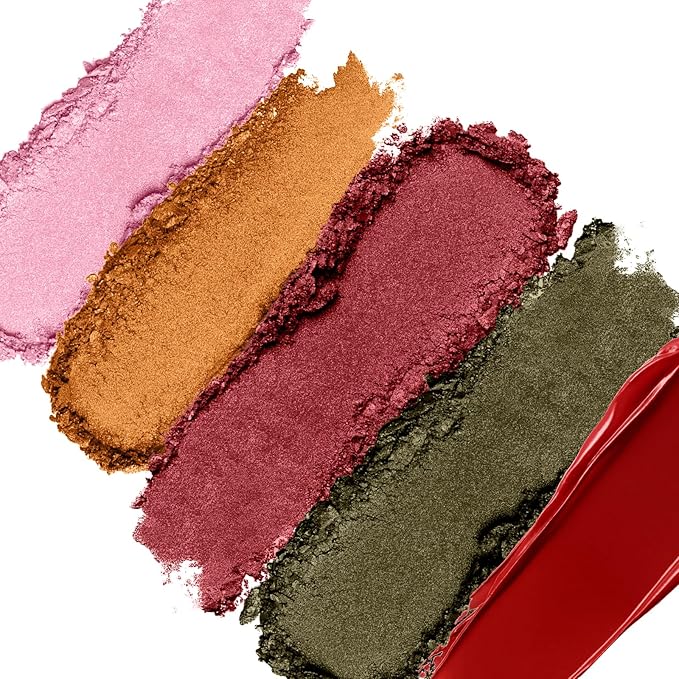 7 Colors Glitter Eyeshadow Palette, Shimmer Full Face Makeup Palette, Professional Eye Makeup Palette for Eyes, Lips, Contour & Blush