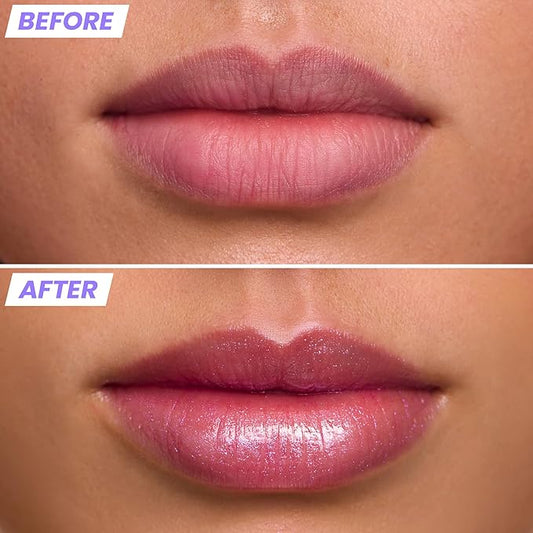 Wonderskin WONDER BLADING Top Gloss - Clear Glitter Lip Gloss, Hydrating and High Shine Finish Lip Makeup (Holographic)