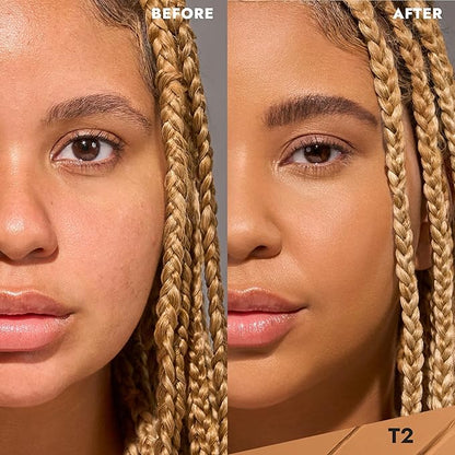 COVER FX Complete Coverage Kit: Total Cover Cream Foundation - Shade T2 + Custom Cover Blending Brush