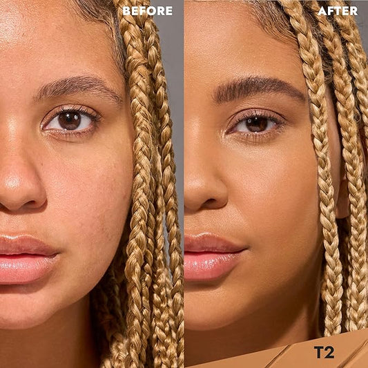 COVER FX Complete Coverage Kit: Total Cover Cream Foundation - Shade T2 + Custom Cover Blending Brush