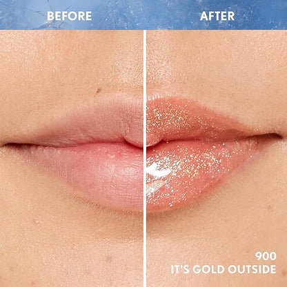 COVERGIRL Clean Fresh Yummy Plumper Lip Gloss, 900 It's Gold Outside, Shiny, Vegan Formula, Easy to Apply, Minty Flavor, 0.33oz