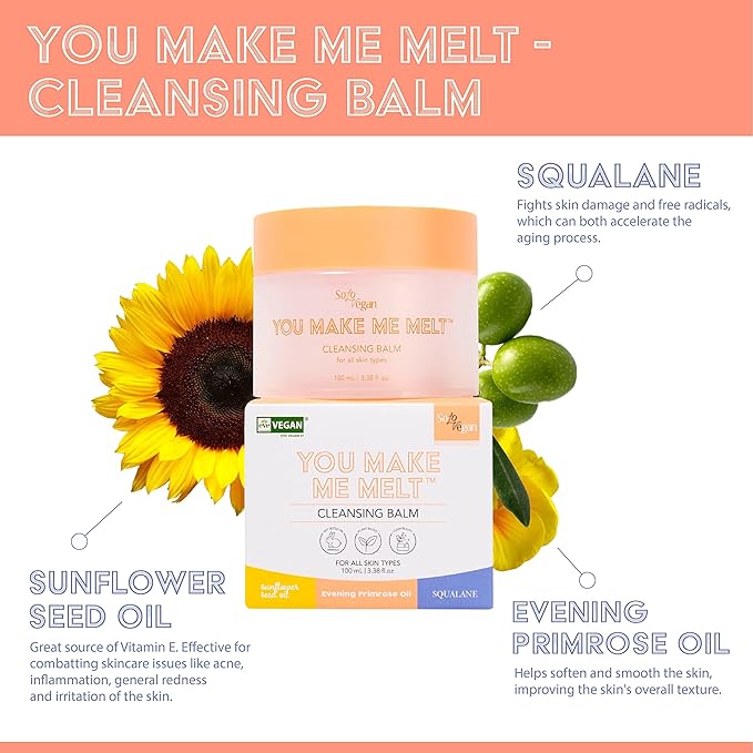You Make Me Melt Cleansing Balm, Waterproof Makeup Remover, Face Cleanser, Oil Based Cleanser, Korean Skincare