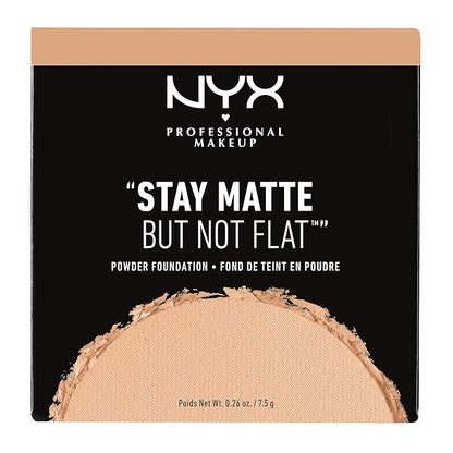 NYX PROFESSIONAL MAKEUP Stay Matte But Not Flat Powder Foundation, Soft Beige
