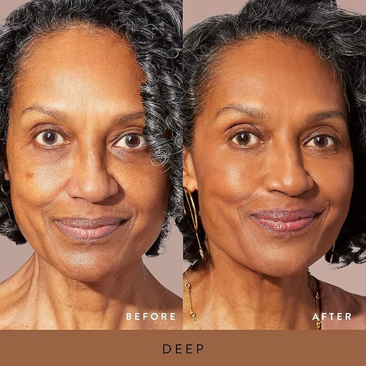 LAURA GELLER NEW YORK Matte Baked Starter Kit - Full Coverage: Double Take Powder Foundation, Deep and Best of the Best Face Palette and Retractable Angled Kabuki Brush