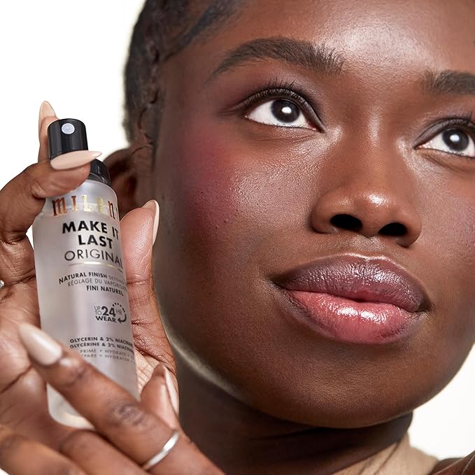 Milani Make It Last Original - Natural Finish Setting Spray 3-in-1 Setting Spray and Primer- Prime + Correct + Set & Milani Bright Side Primer for Makeup