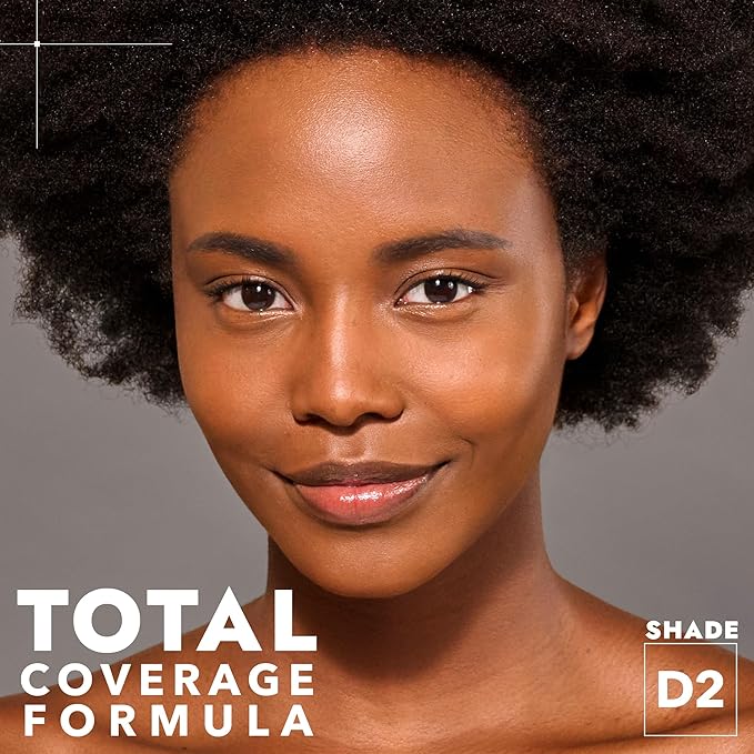 COVER FX Complete Coverage Kit: Total Cover Cream Foundation - Shade D2 + Custom Cover Blending Brush