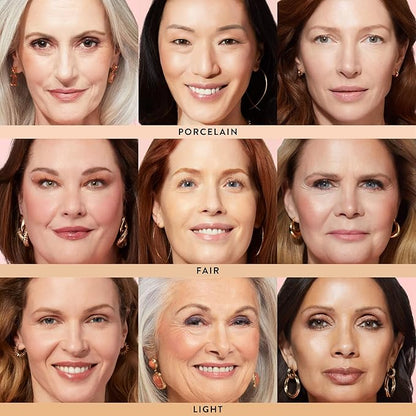 LAURA GELLER NEW YORK Baked Balance-n-Glow To Go Travel Size Illuminating Foundation - Porcelain - Buildable Sheer to Light Coverage - Satin Finish