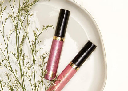 Essence Of Argan Pink Bronze Lip Gloss with Moroccan Argan Oil to Moisturize and Plump your Lips – Lip Care to Eliminate Dryness - Pink Bronze Glossy Finish 0.25oz